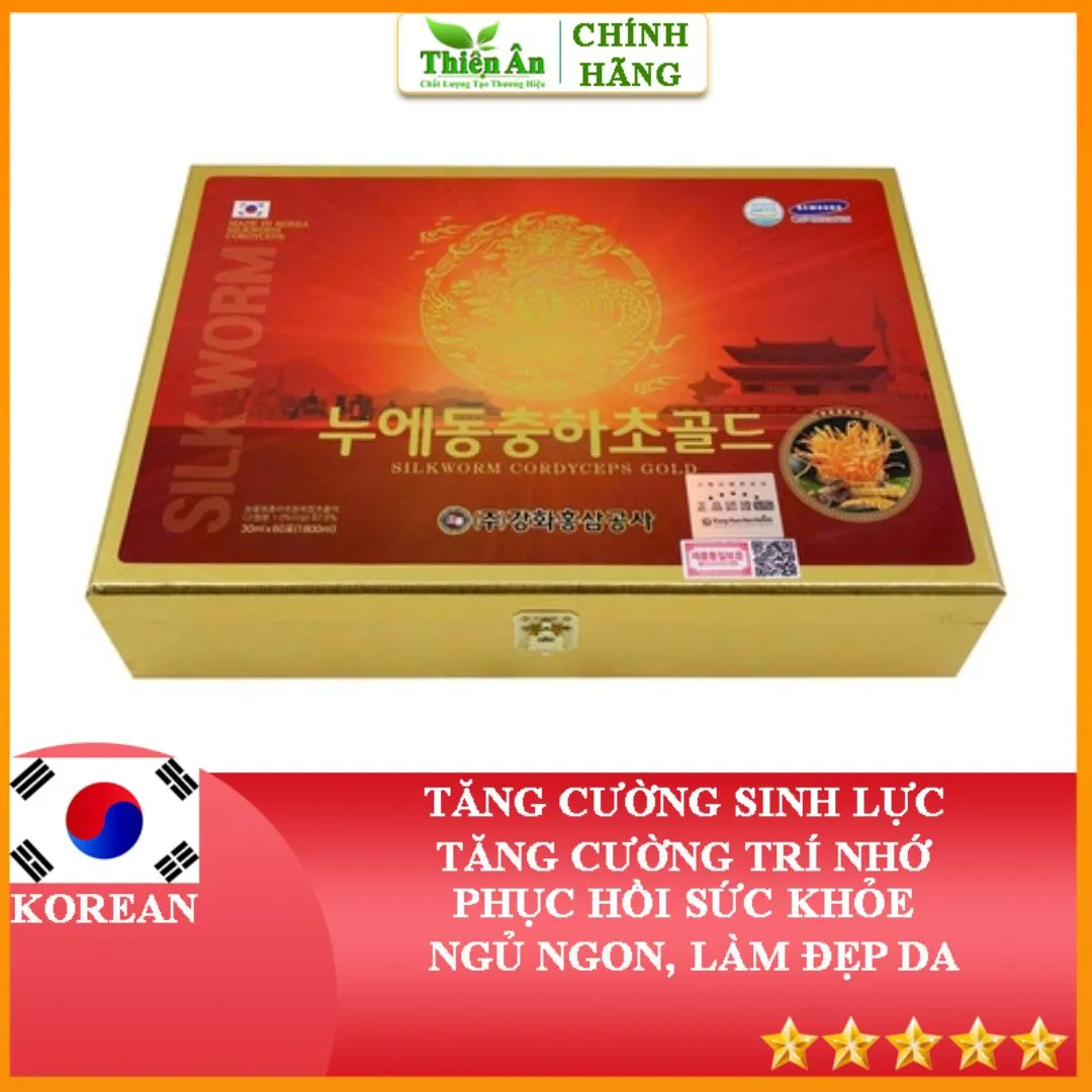 Nước Đông Trùng Hạ Thảo Kanghwa Hộp 60 Gói - Ảnh 3